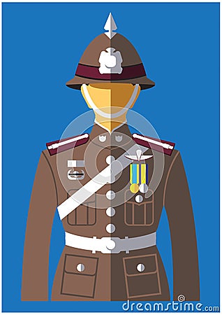 A kind of Police uniform Vector Illustration